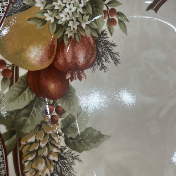 222 Fifth Yuletide Celebration Oval Serving Platter - 3 available - Picture 4 of 7